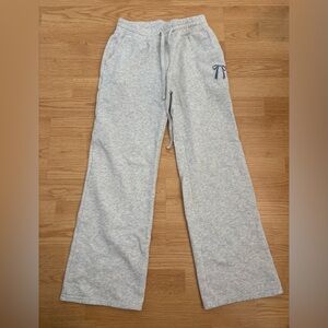 Hollister Gray bow wide leg pants